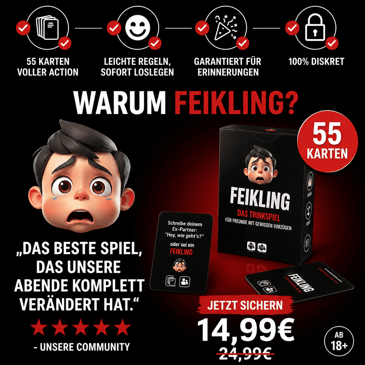 FEIKLING – Das heißeste Trinkspiel für Erwachsene! 😈 - FEIKLING